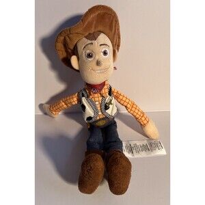 Disney Store Toy Story Sheriff Woody Stuffed Plush Andy on Foot 12"